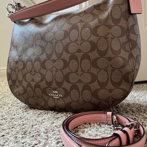 Coach pink hobo bag